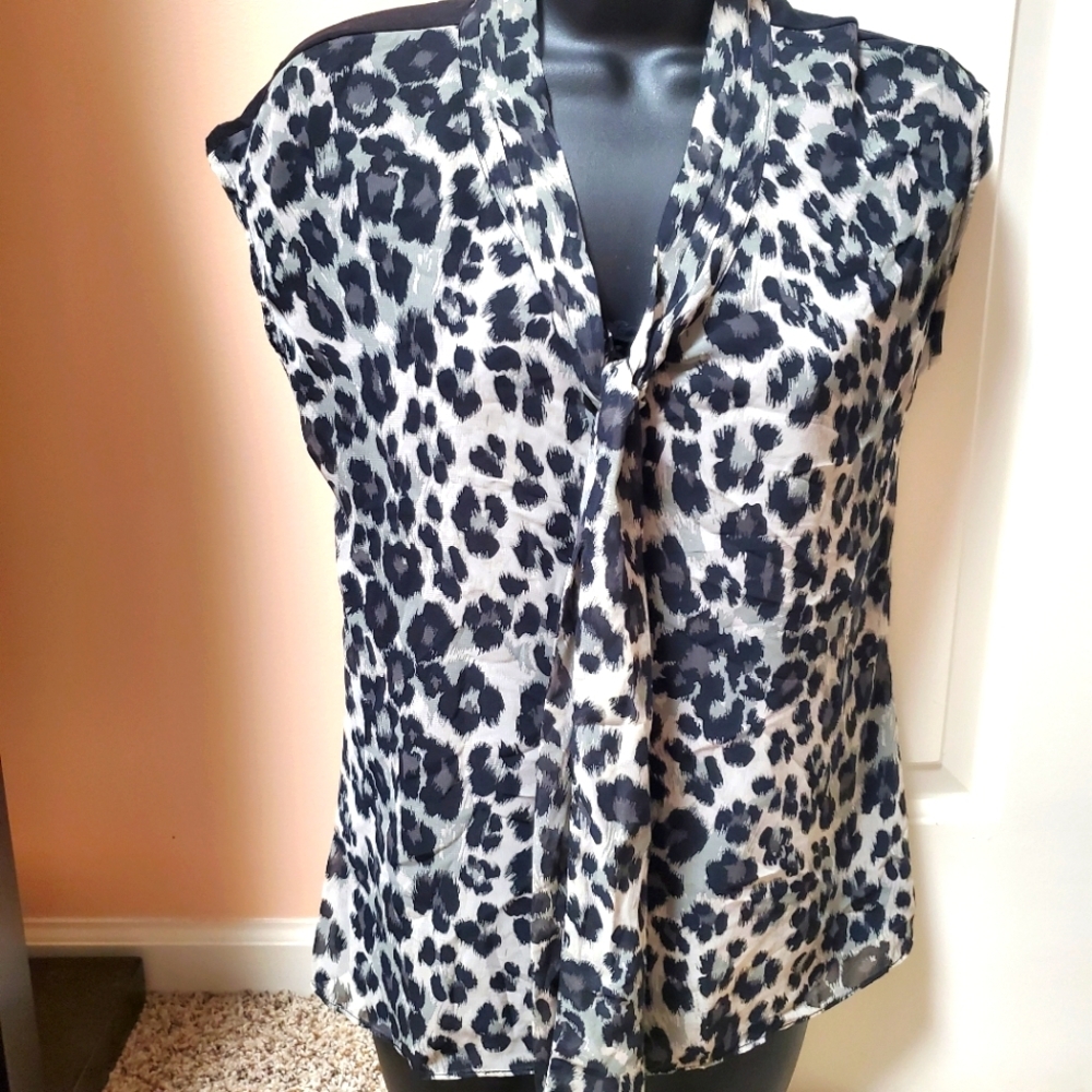 New York & Company Leopard Print Sleeveless Top NWT